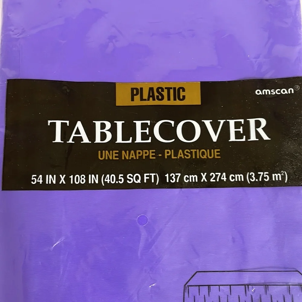 Amscan Purple Plastic Table Cover.